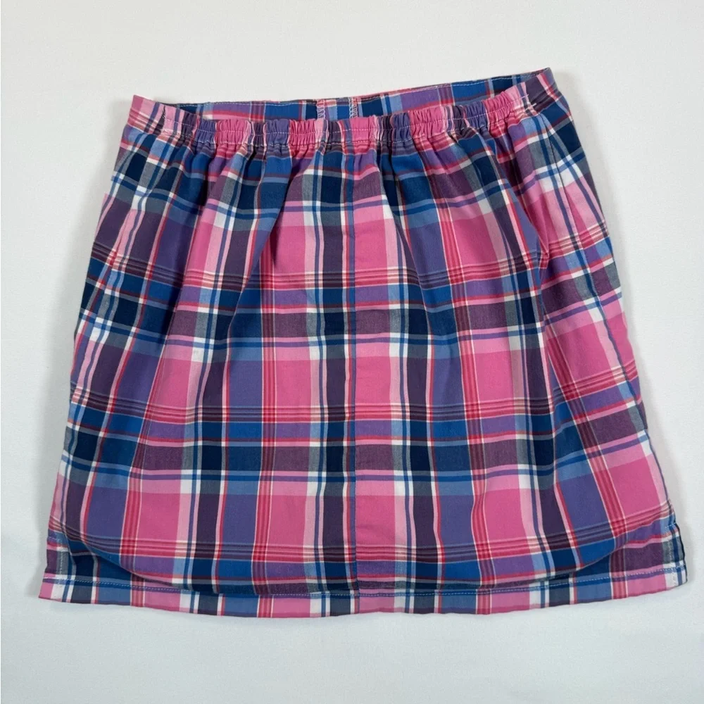 LILLY PULITZER Girls’ Y2K-Inspired‎ Pink Plaid Mini Skort Bow Tennis Prep Size 6